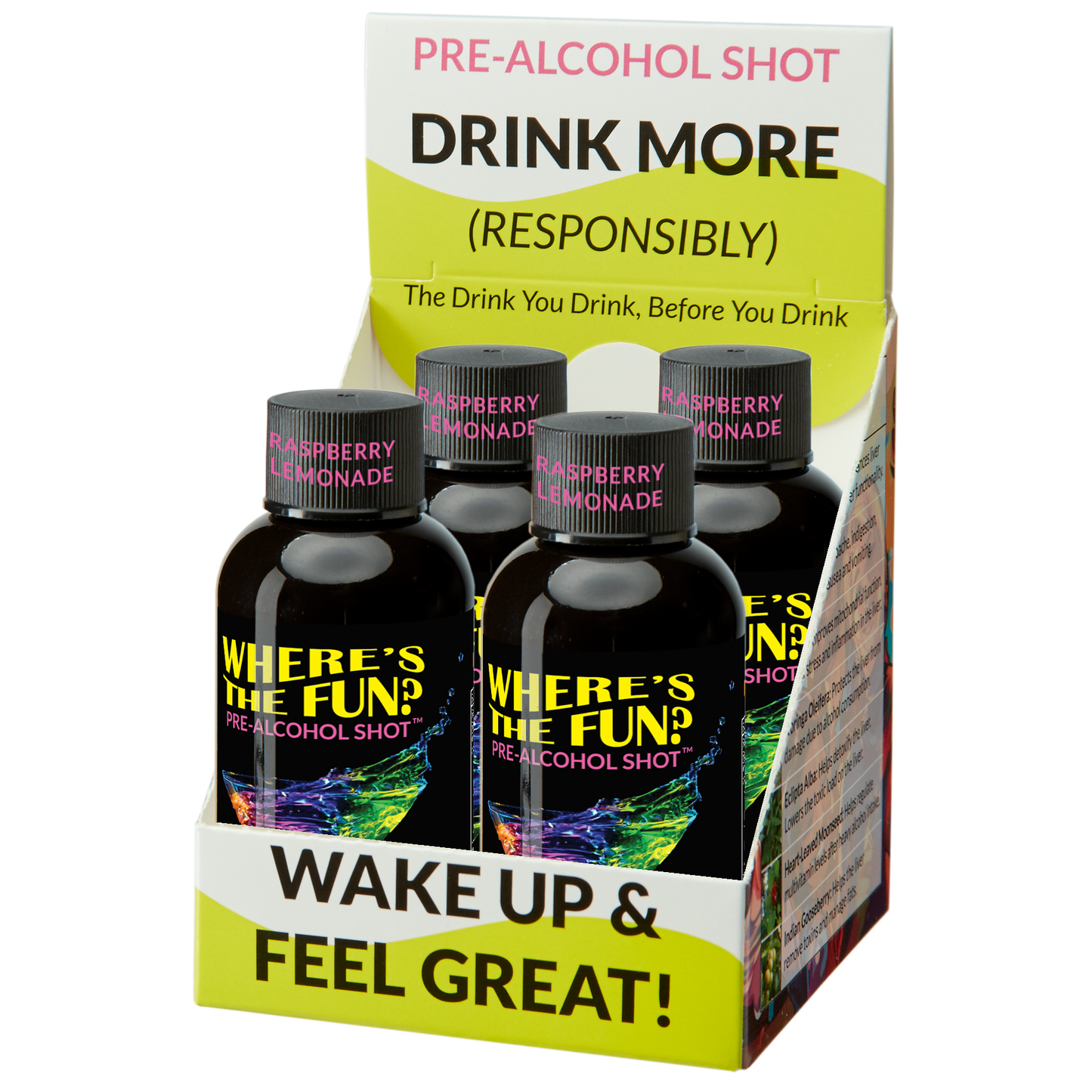 WTF Where's The Fun Pre-Alcohol Shot 4 Pack